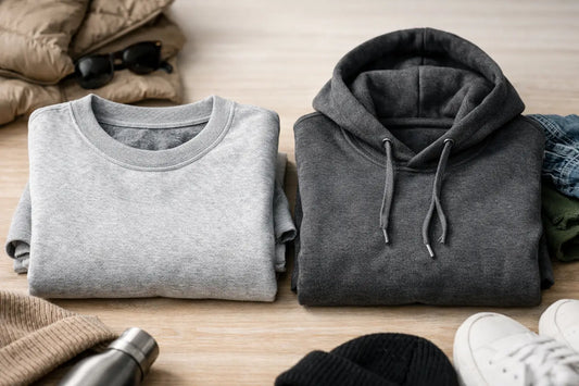 Hoodies vs Sweatshirts for Layering